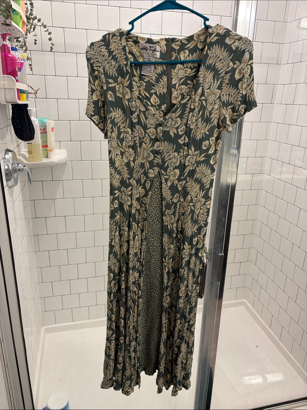 Vintage Floral Midi Dress